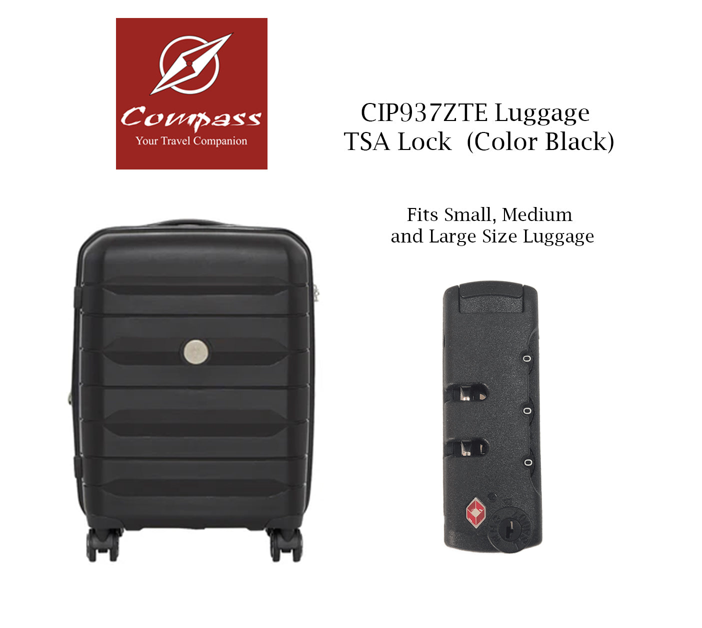 CIP937ZTE TSA Approved Combination Lock