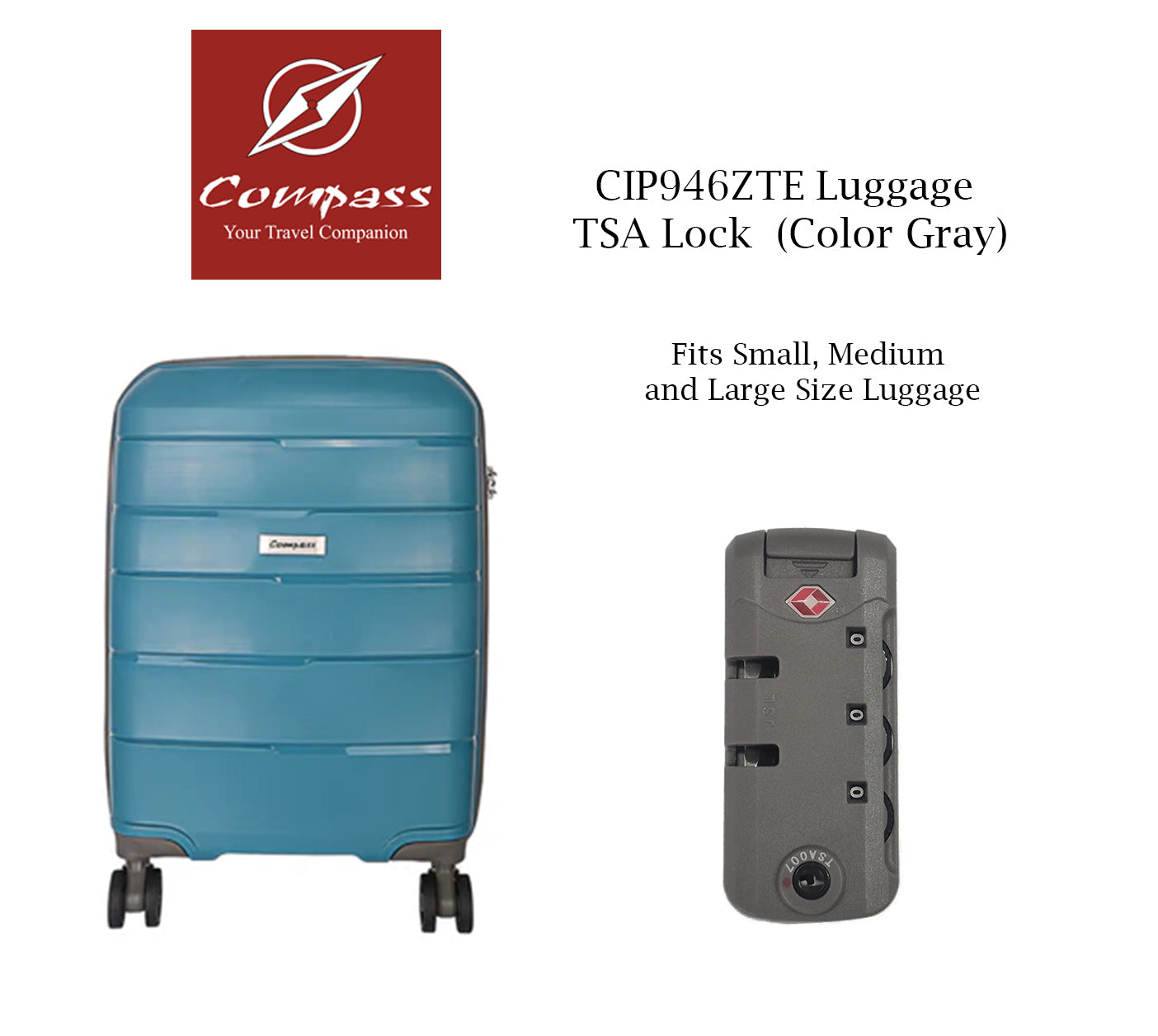 CIP946ZT TSA Approved Combination Lock