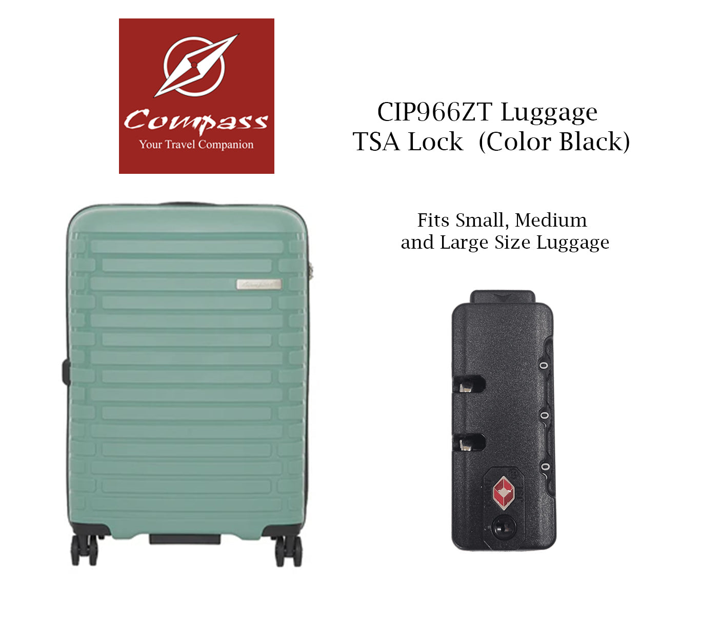 CIP966ZT TSA Approved Combination Lock