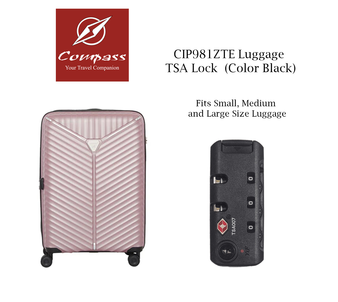 CIP981ZTE TSA Approved Combination Lock