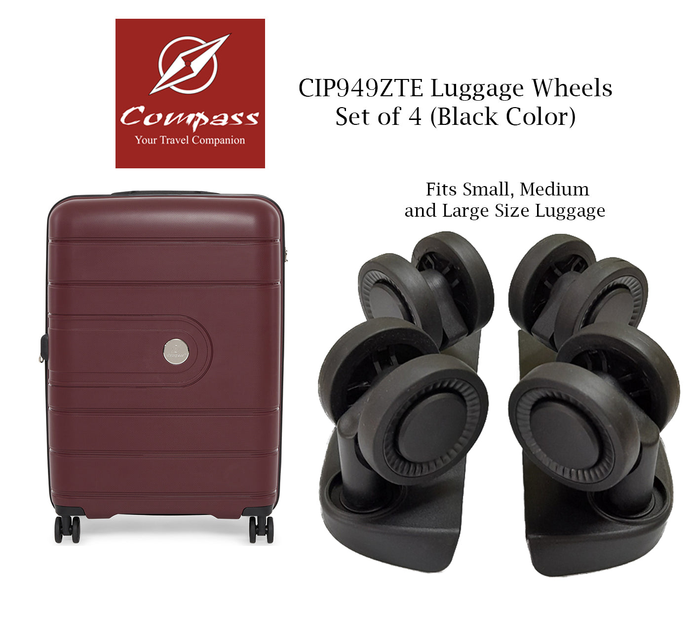 CIP949ZTE Set of 4 Wheels