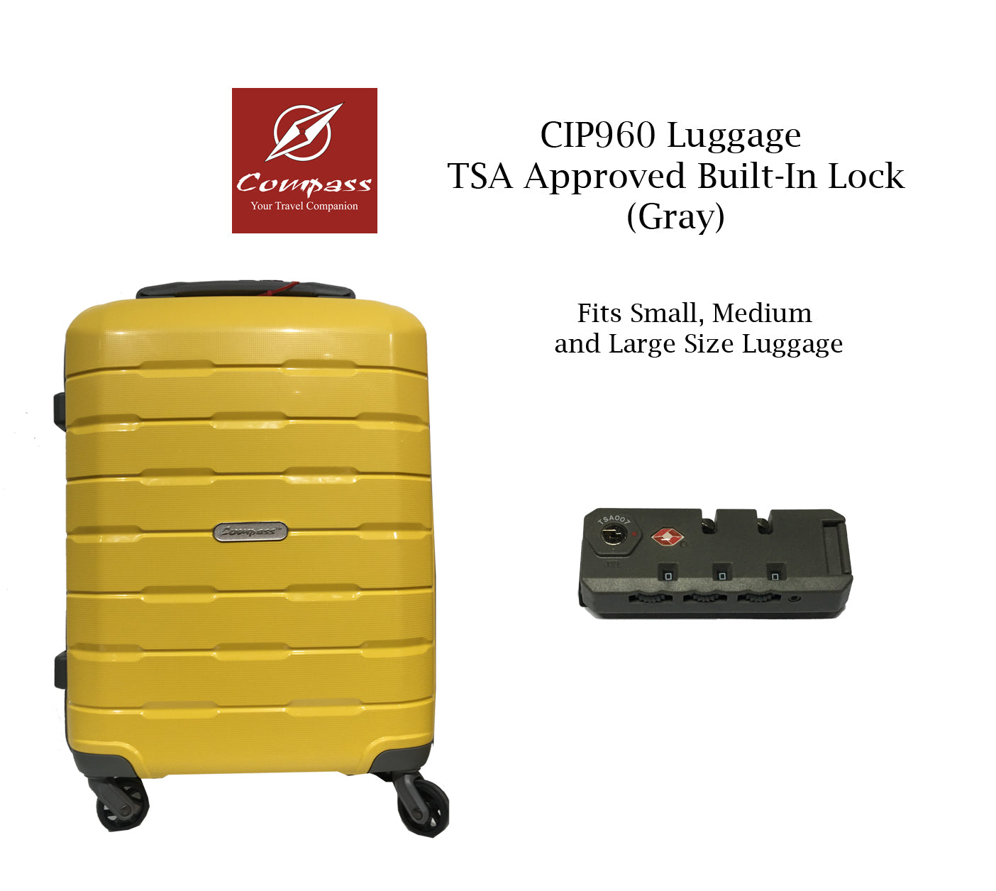 CIP960 TSA Approved Combination Lock